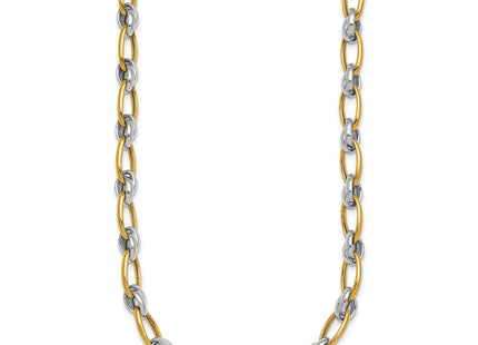 14k Two-tone Chain Necklaces Style SF3241 - Classique Jewelry Inc.