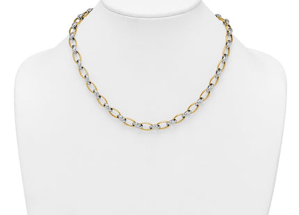14k Two-tone Chain Necklaces Style SF3241 - Classique Jewelry Inc.