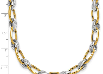 14k Two-tone Chain Necklaces Style SF3241 - Classique Jewelry Inc.