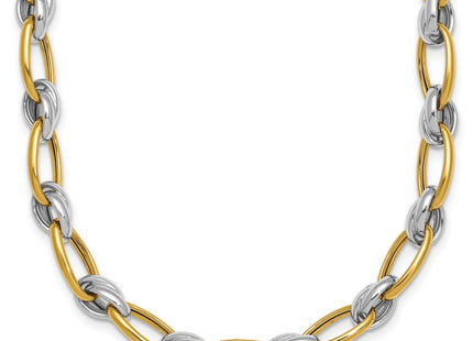 14k Two-tone Chain Necklaces Style SF3241 - Classique Jewelry Inc.