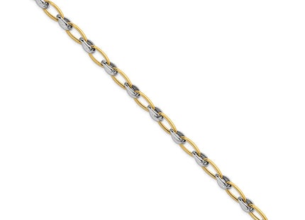 14k Two-tone Chain Bracelets Style SF3241 - Classique Jewelry Inc.