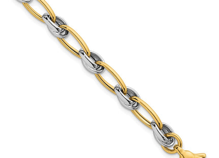 14k Two-tone Chain Bracelets Style SF3241 - Classique Jewelry Inc.