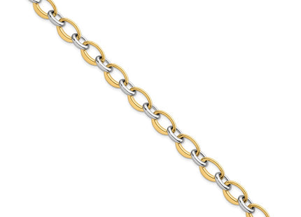 14K gold oval bracelet, alternate view