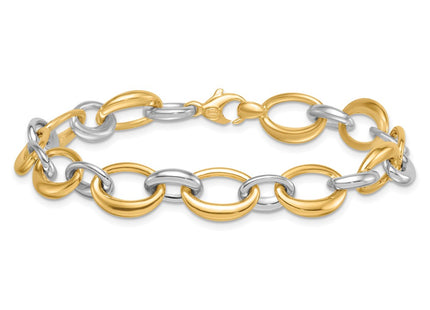 14K gold oval bracelet, another view