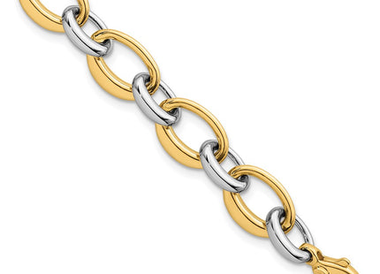 14K gold oval bracelet