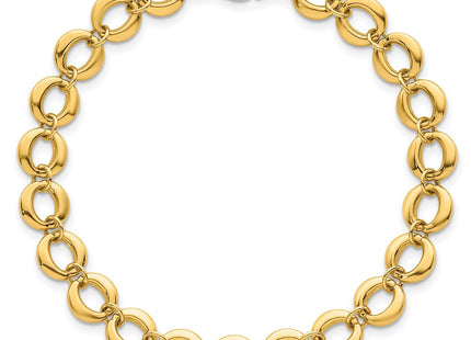14k Polished Fancy Circle Link 7. Bracelet (Style SF3243-7.5)