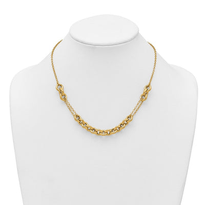 14K Polished Fancy Multi Link, 18 x 10.2mm