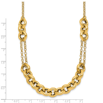 14K Polished Fancy Multi Link, 18 x 10.2mm