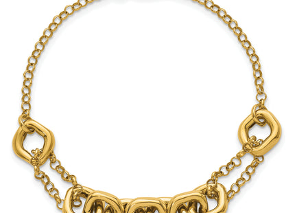 14K Polished Fancy Multi Link, 7.5 x 10.3mm
