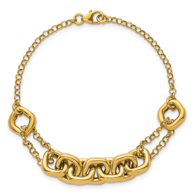 14K Polished Fancy Multi Link, 7.5 x 10.3mm