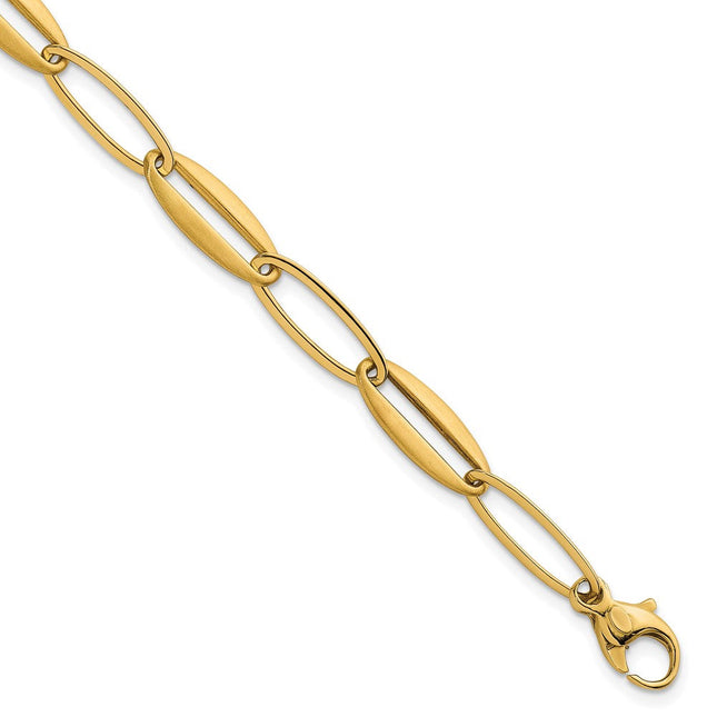 14K gold oval necklace