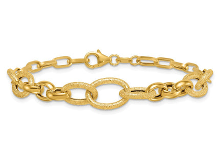 14k Polished and Textured Link