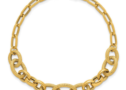 14k Polished and Textured Link