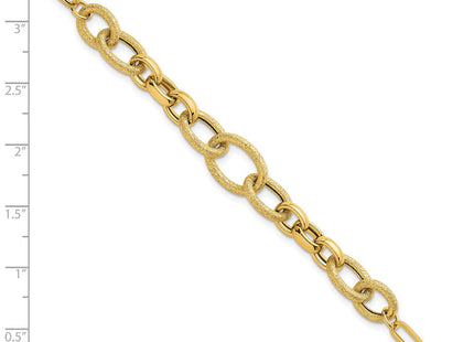 14k Polished and Textured Link