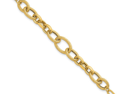 14k Polished and Textured Link
