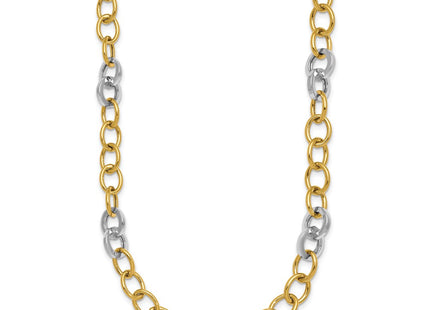 14k Two-tone Chain Necklaces Style SF3247 - Classique Jewelry Inc.