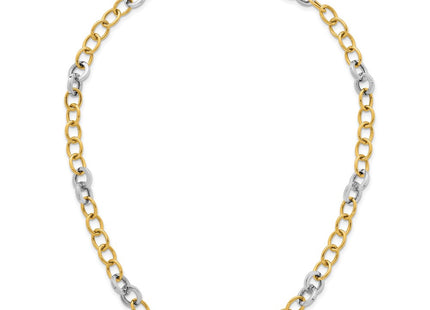 14k Two-tone Chain Necklaces Style SF3247 - Classique Jewelry Inc.