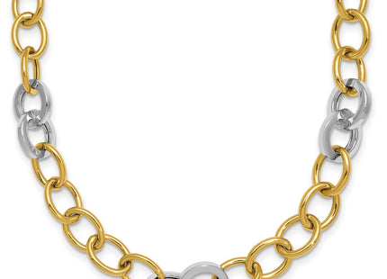 14k Two-tone Chain Necklaces Style SF3247 - Classique Jewelry Inc.