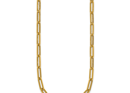 14k Polished Paperclip Link Necklace, 18 x 4.35mm