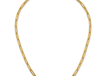 14k Polished Paperclip Link Necklace, 18 x 4.35mm