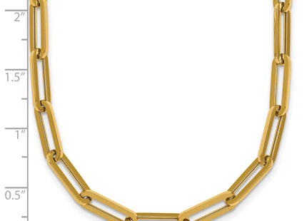 14k Polished Paperclip Link Necklace, 18 x 4.35mm
