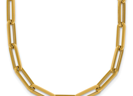 14k Polished Paperclip Link Necklace, 18 x 4.35mm