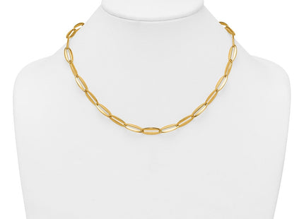 14k Polished Long Oval Link Necklace (Style SF3251-18)