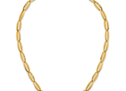 14k Polished Long Oval Link Necklace (Style SF3251-18)