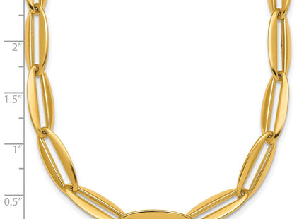 14k Polished Long Oval Link Necklace (Style SF3251-18)