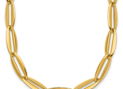 14k Polished Long Oval Link Necklace (Style SF3251-18)