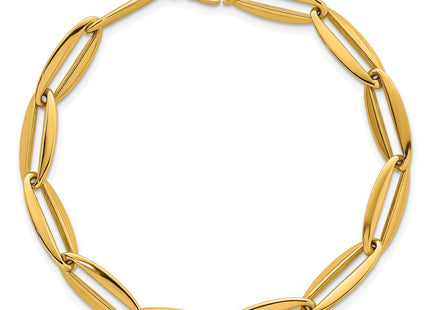14k Polished Long Oval Link 7. Necklace
