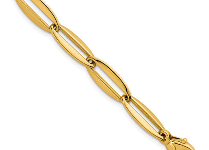 14k Polished Long Oval Link 7. Necklace