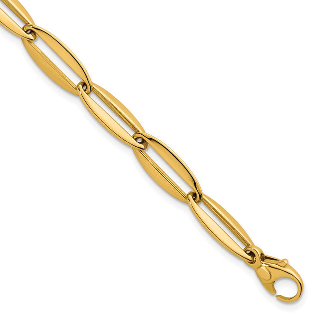 14K gold oval necklace