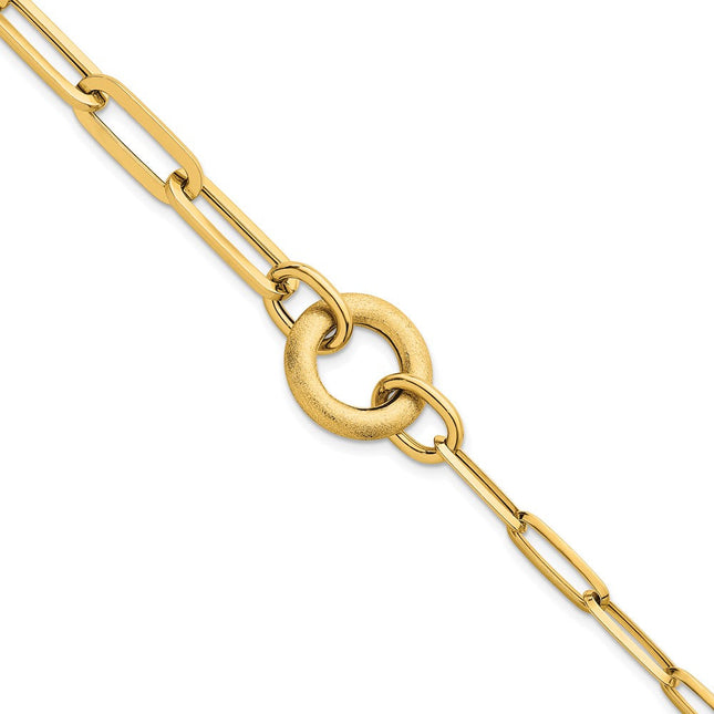 14K gold circle necklace