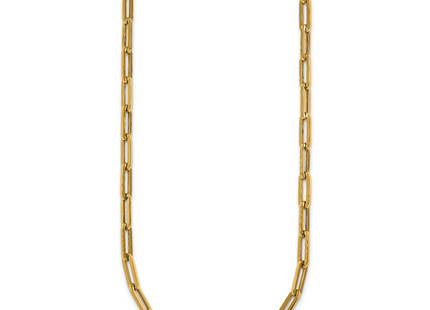 14k Polished Paperclip Link Necklace, 18 x 3.7mm