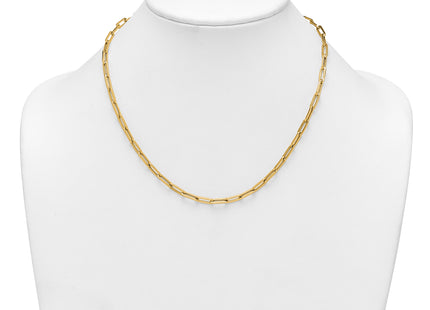 14k Polished Paperclip Link Necklace, 18 x 3.7mm