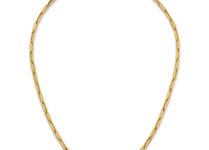 14k Polished Paperclip Link Necklace, 18 x 3.7mm