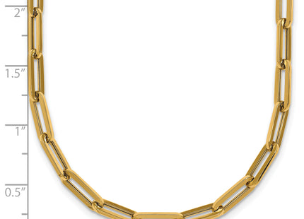 14k Polished Paperclip Link Necklace, 18 x 3.7mm