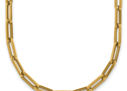 14k Polished Paperclip Link Necklace, 18 x 3.7mm