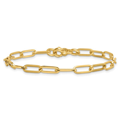14K Polished Paper Clip Link Necklace