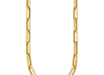 14k Polished Paperclip Link Chain 17. Necklace (Style SF3257-17.5)