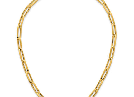 14k Polished Paperclip Link Chain 17. Necklace (Style SF3257-17.5)
