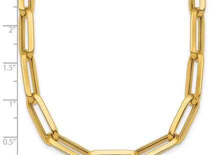 14k Polished Paperclip Link Chain 17. Necklace (Style SF3257-17.5)