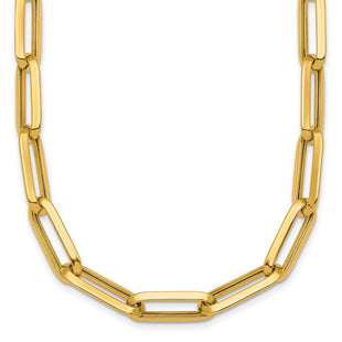 14k Polished Paperclip Link Chain 17. Necklace (Style SF3257-17.5)