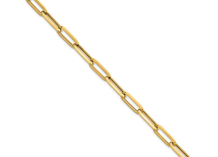 14k Polished Paperclip Link Chain 7. Necklace