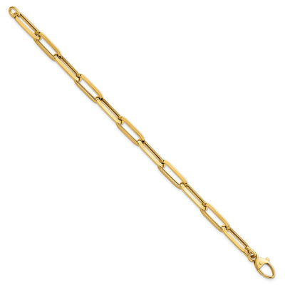 14K Polished Paperclip Link Chain Necklace