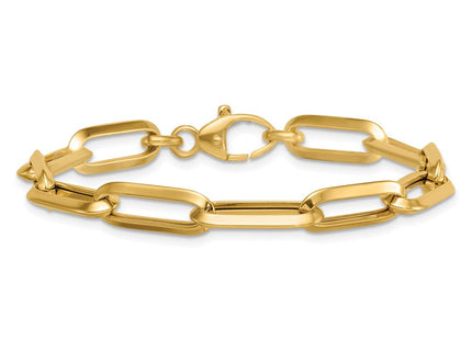 14k Polished Paperclip Link Chain 7. Necklace
