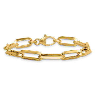 14K Polished Paperclip Link Chain Necklace
