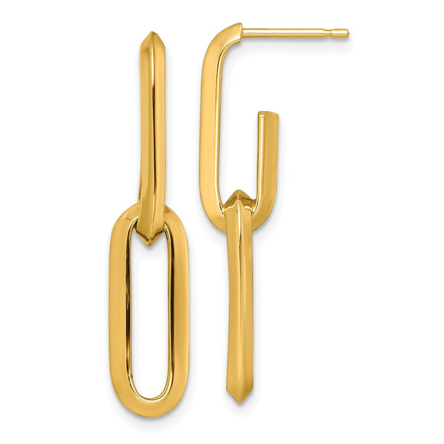14k Yellow Gold Earrings Style SF3257E - Classique Jewelry Inc.