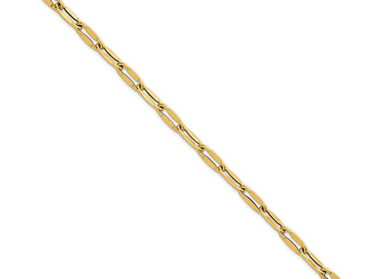 14k Polished Flattened Oval Cable Fancy Link 7. Necklace